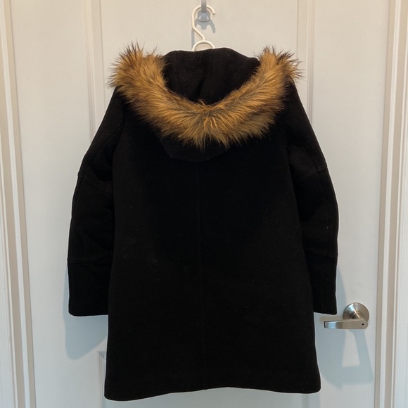 J. Crew Chateau Parka in Italian Stadium Wool Coat, Black, size 00 - Picture 4 of 10